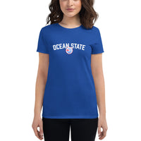 Ocean State Curling Block Letters Women's short sleeve t-shirt - Broomfitters