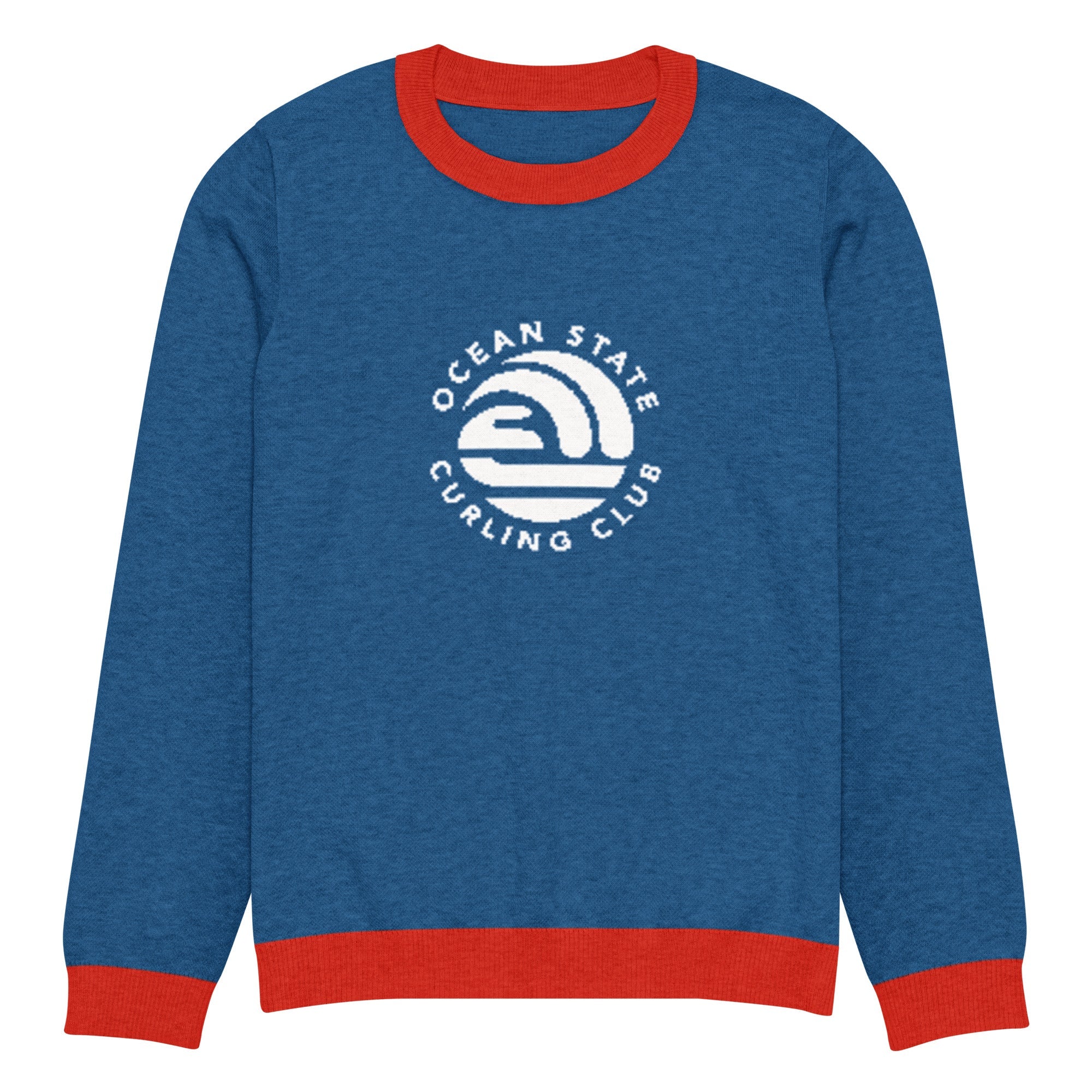Ocean State Curling Club Knitted crew neck sweater - Broomfitters