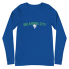 Oklahoma City Curling Block Unisex Long Sleeve Tee - Broomfitters