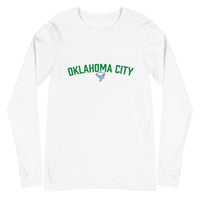 Oklahoma City Curling Block Unisex Long Sleeve Tee - Broomfitters