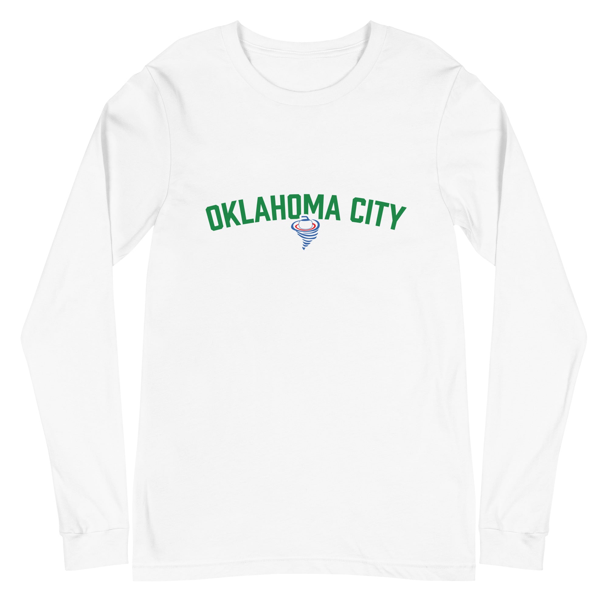 Oklahoma City Curling Block Unisex Long Sleeve Tee - Broomfitters