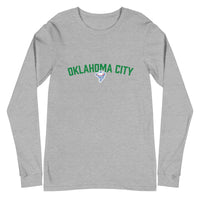 Oklahoma City Curling Block Unisex Long Sleeve Tee - Broomfitters