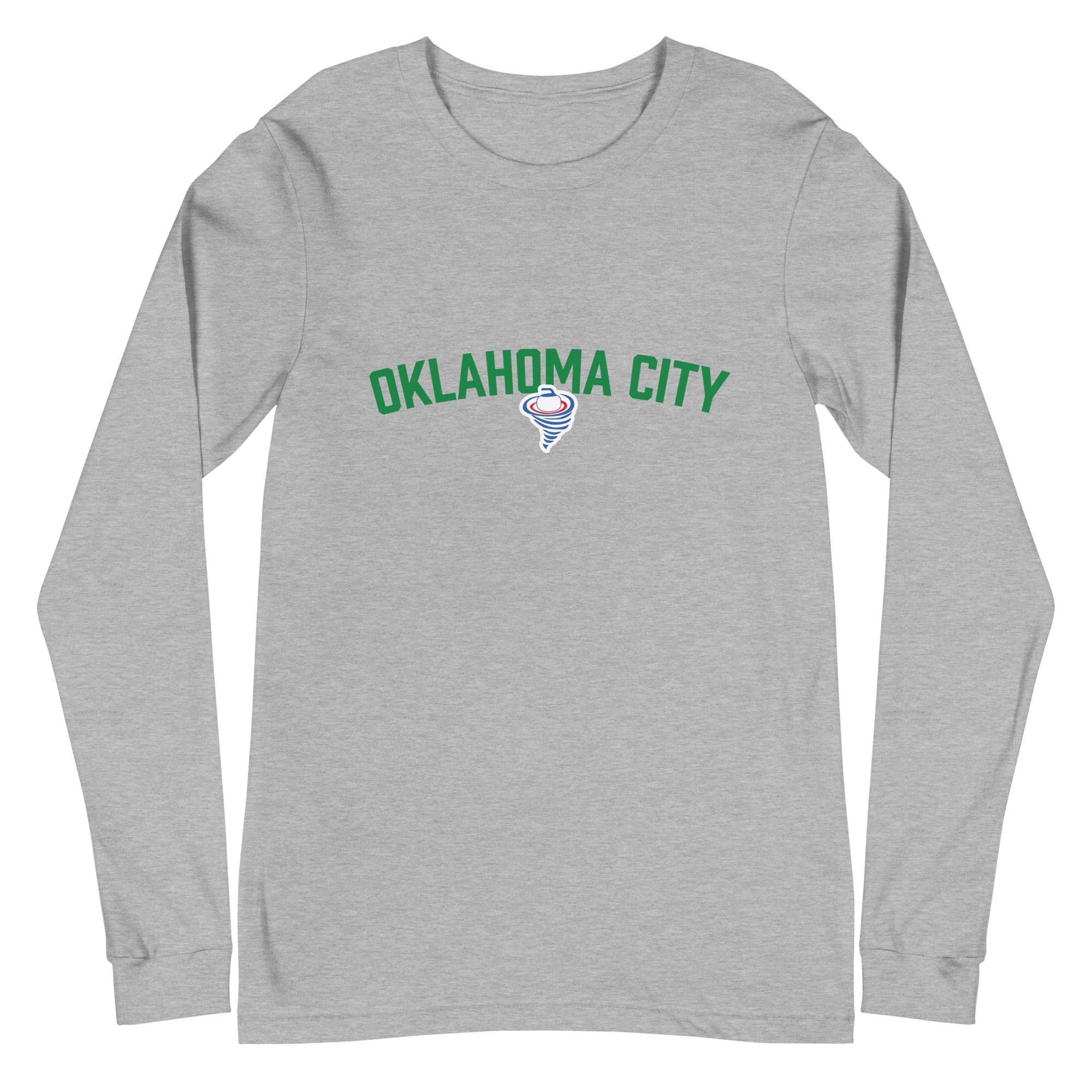 Oklahoma City Curling Block Unisex Long Sleeve Tee - Broomfitters