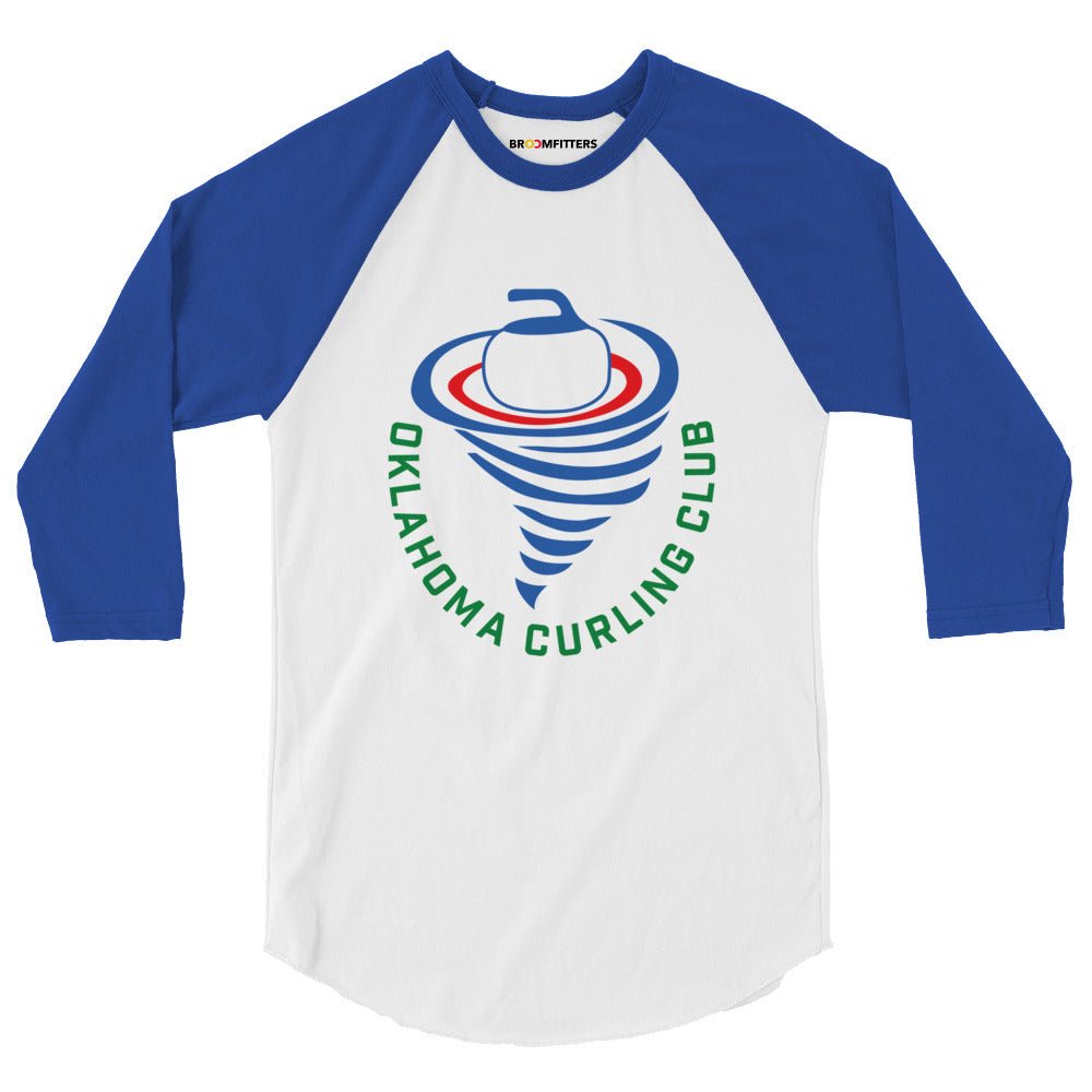 Oklahoma Curling Club 3/4 sleeve raglan shirt - Broomfitters