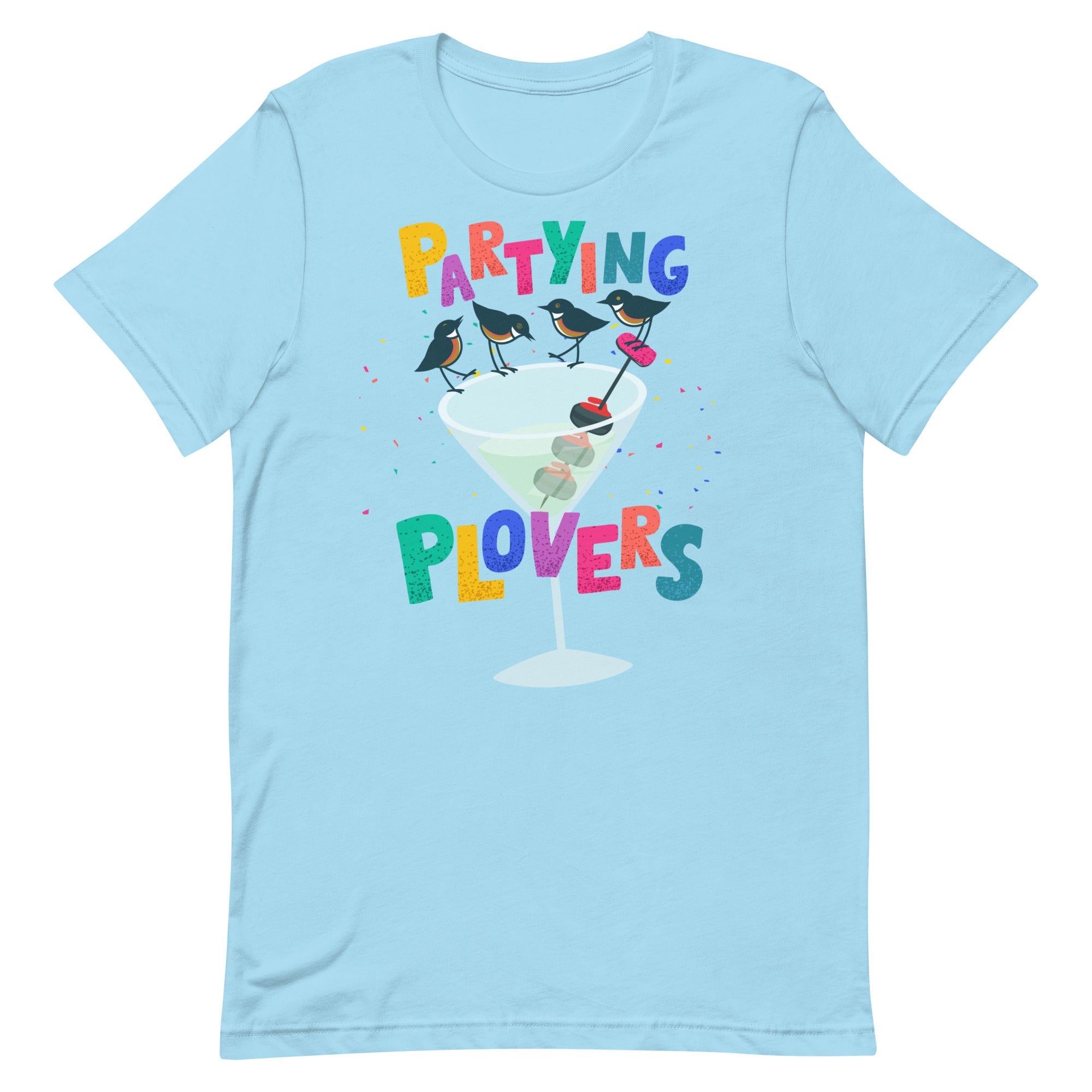 Pawcatuck River Curling - Partying Plovers Unisex t-shirt - Broomfitters