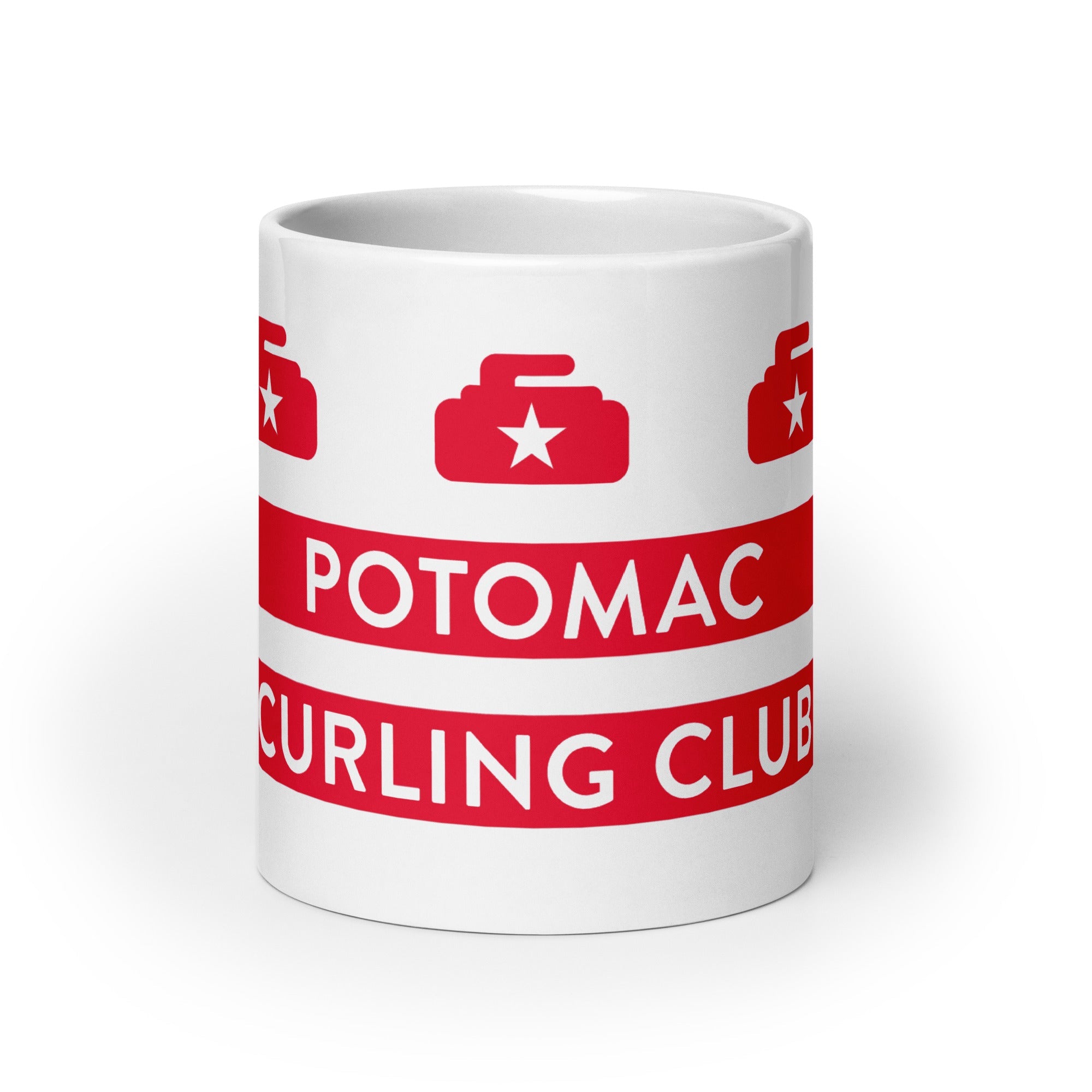 Potomac Curling Club White glossy mug - Broomfitters