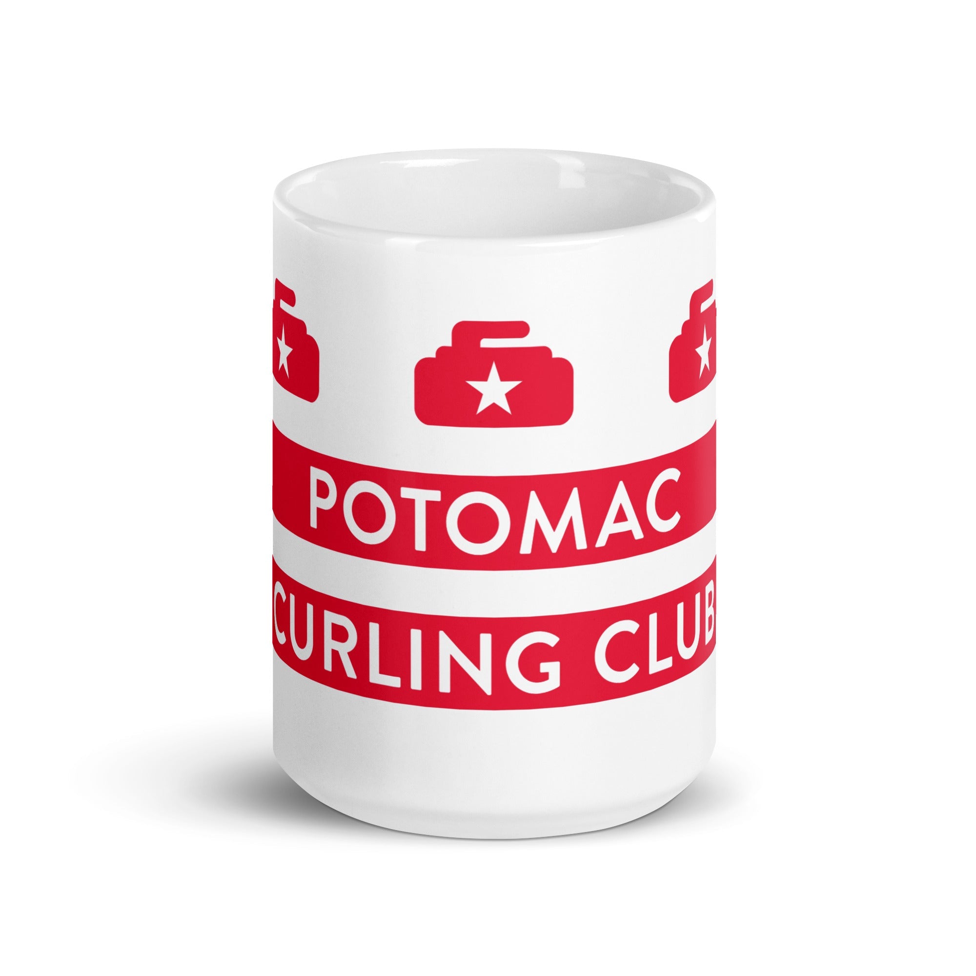 Potomac Curling Club White glossy mug - Broomfitters