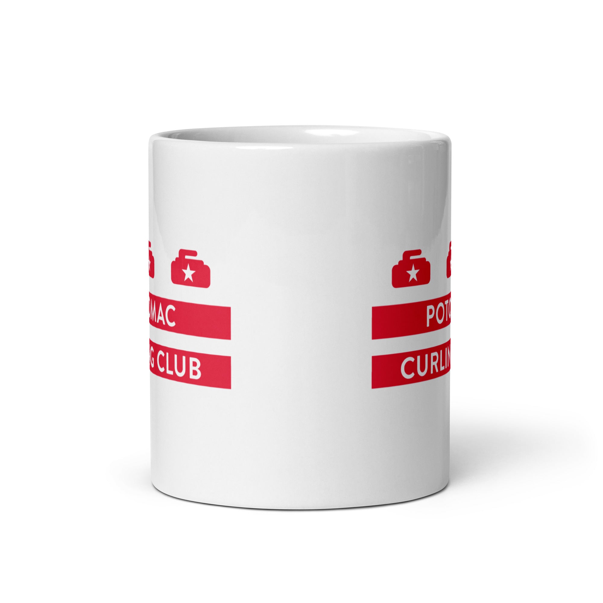 Potomac Curling Club White glossy mug - Broomfitters