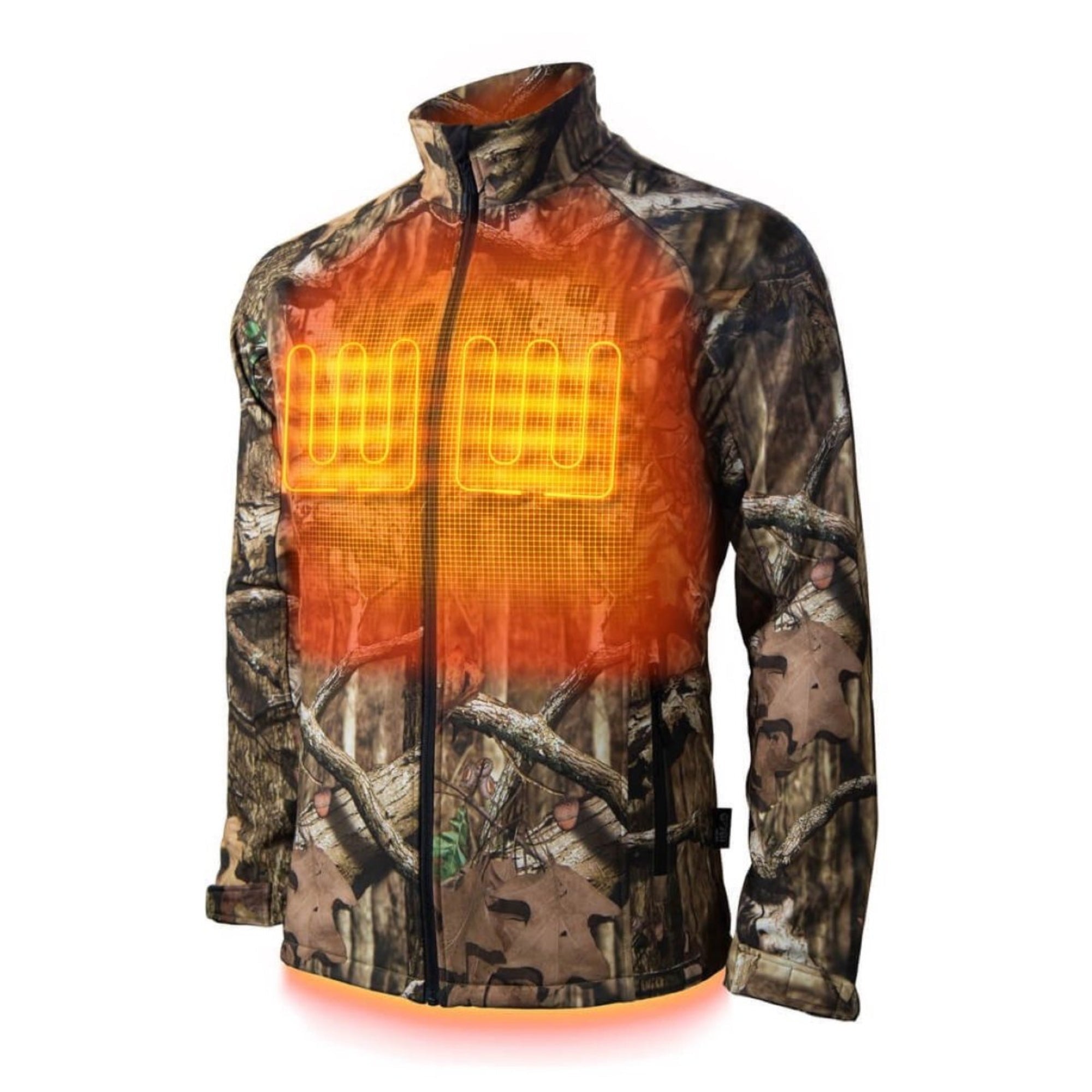 Sahara Men's Heated Hunting Jacket - Mossy Oak Camo - Broomfitters
