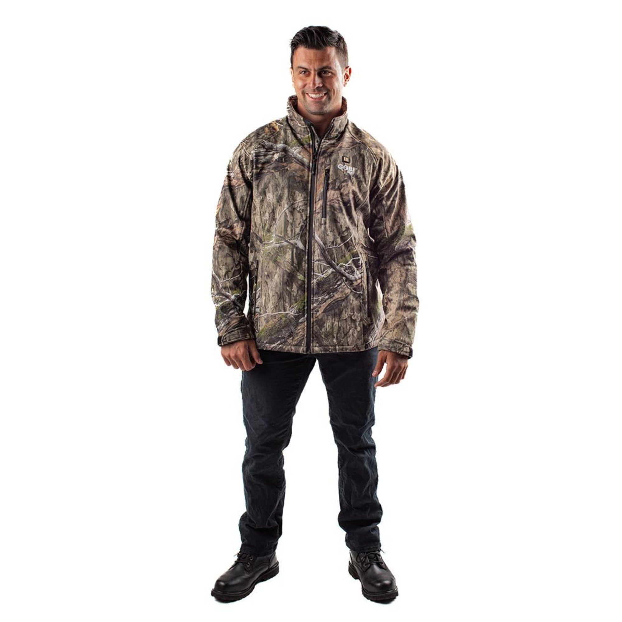Sahara Men's Heated Hunting Jacket - Mossy Oak Camo - Broomfitters