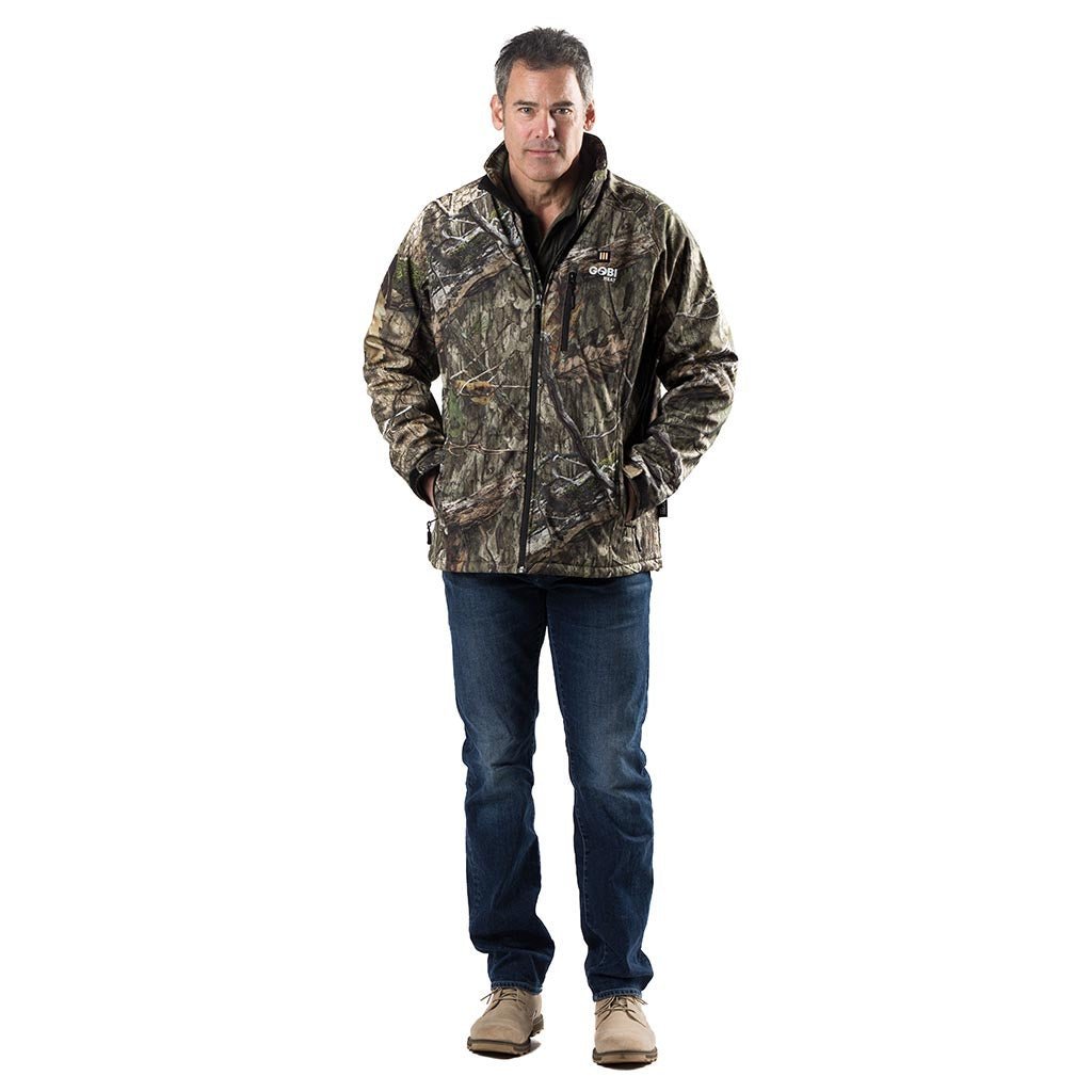 Sahara Men's Heated Hunting Jacket - Mossy Oak Camo - Broomfitters