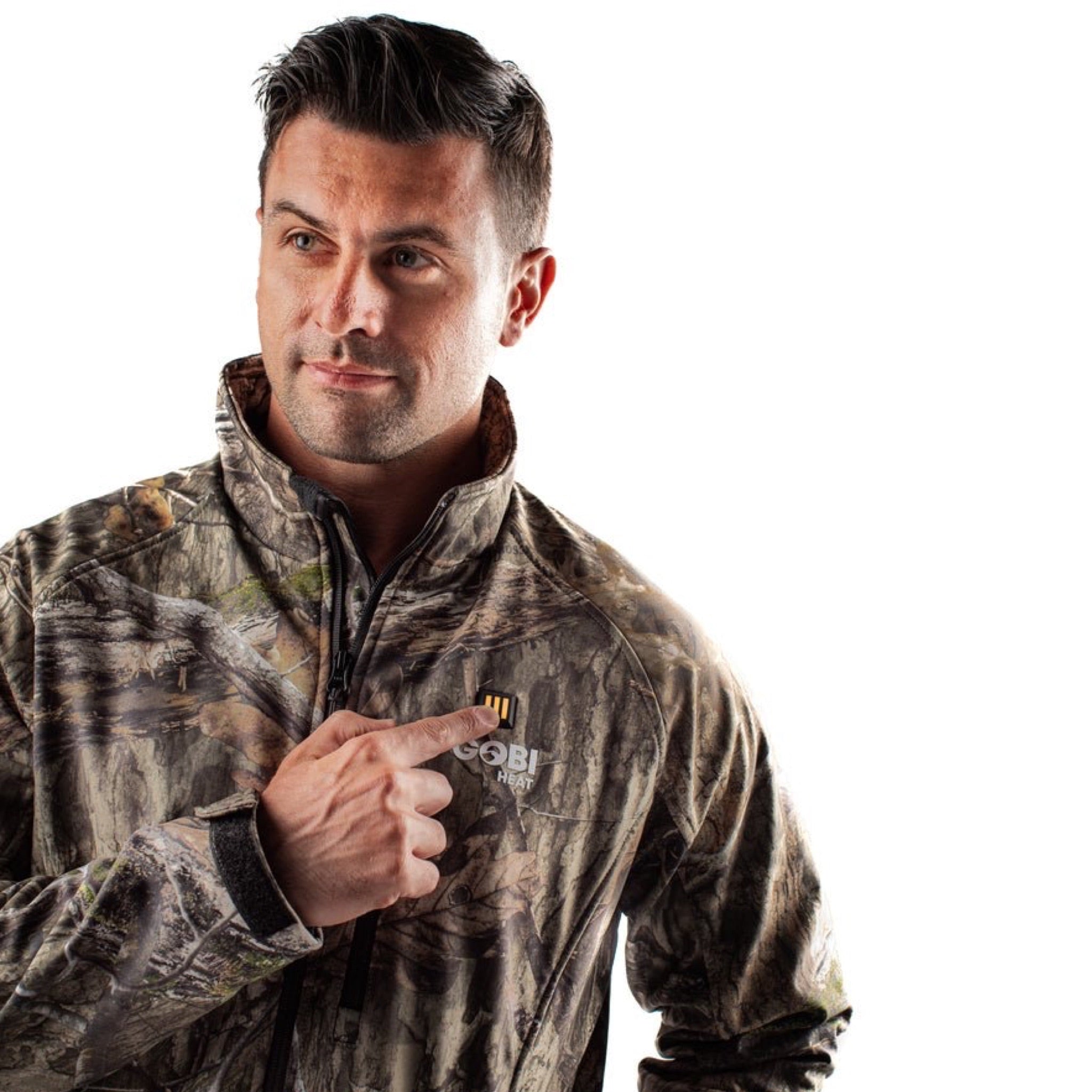 Sahara Men's Heated Hunting Jacket - Mossy Oak Camo - Broomfitters