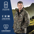 Sahara Men's Heated Hunting Jacket - Mossy Oak Camo - Broomfitters