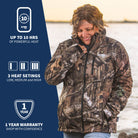 Sahara Women's Heated Hunting Jacket - Mossy Oak Camo - Broomfitters