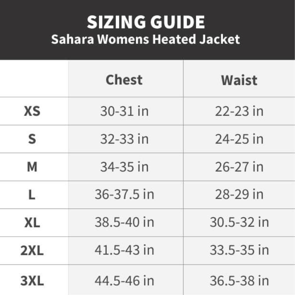 Sahara Womens Heated Jacket - Broomfitters