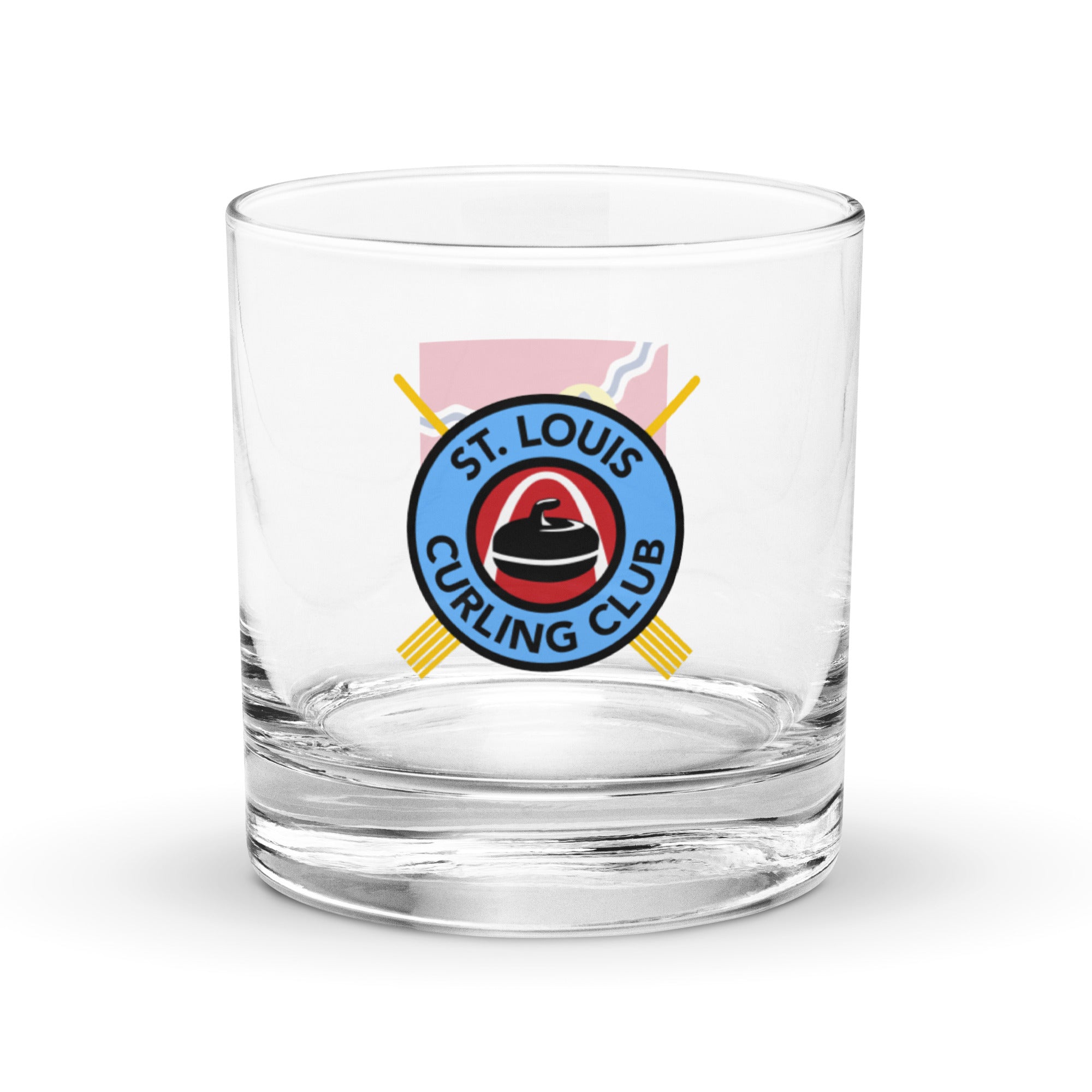 St. Louis Curling Club rocks glass - Broomfitters