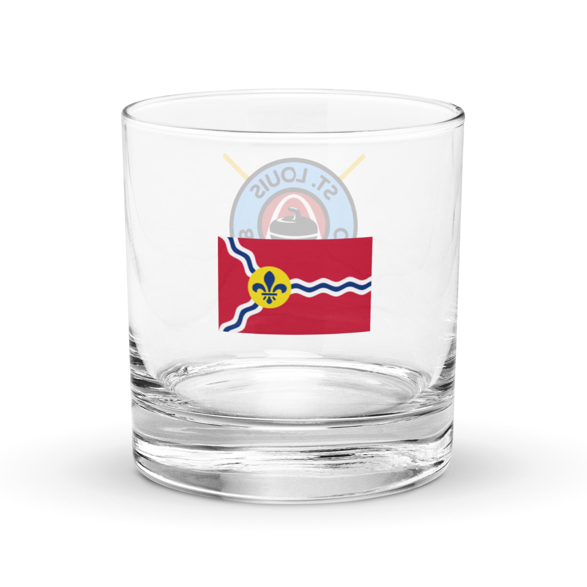St. Louis Curling Club rocks glass - Broomfitters