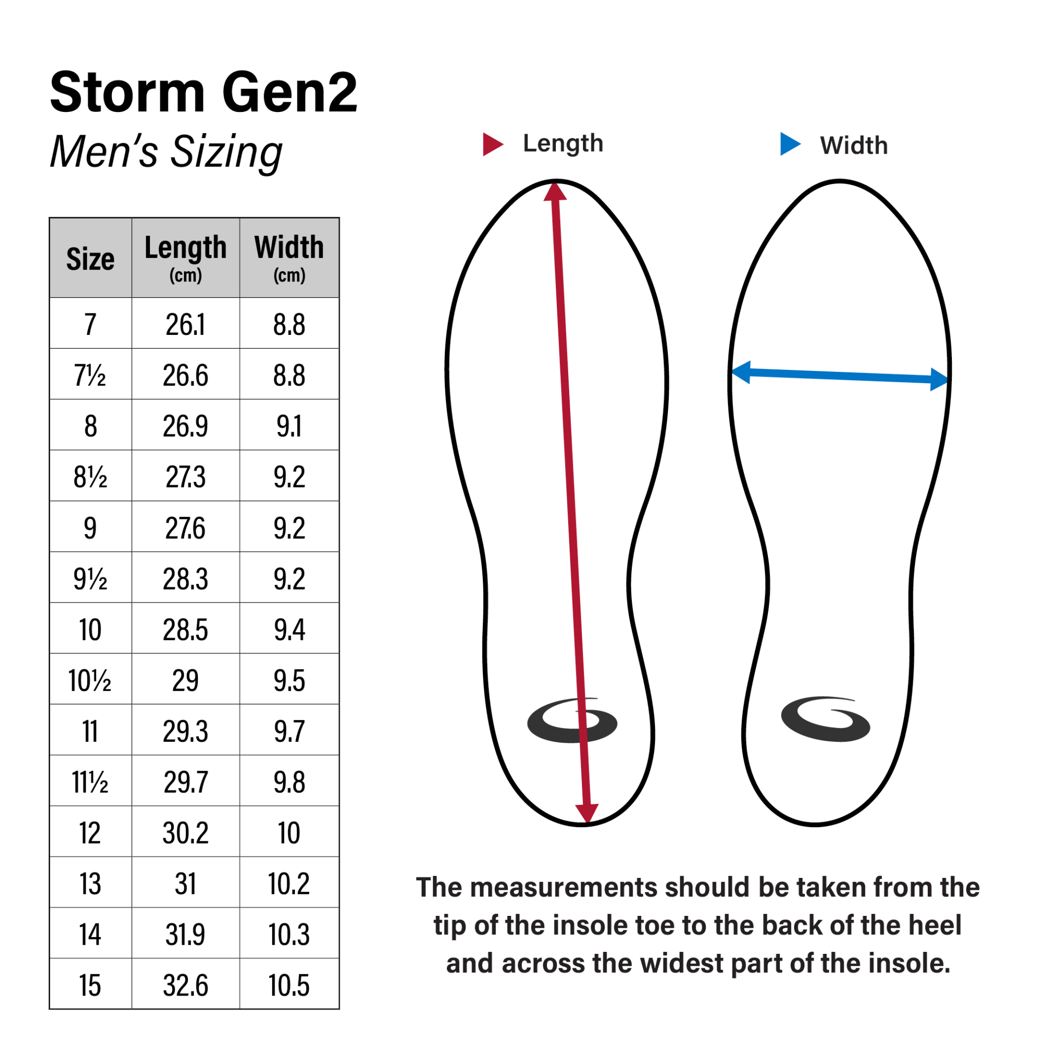 Storm Gen 2 - Men's Right Handed Speed 8 Curling Shoes - Broomfitters