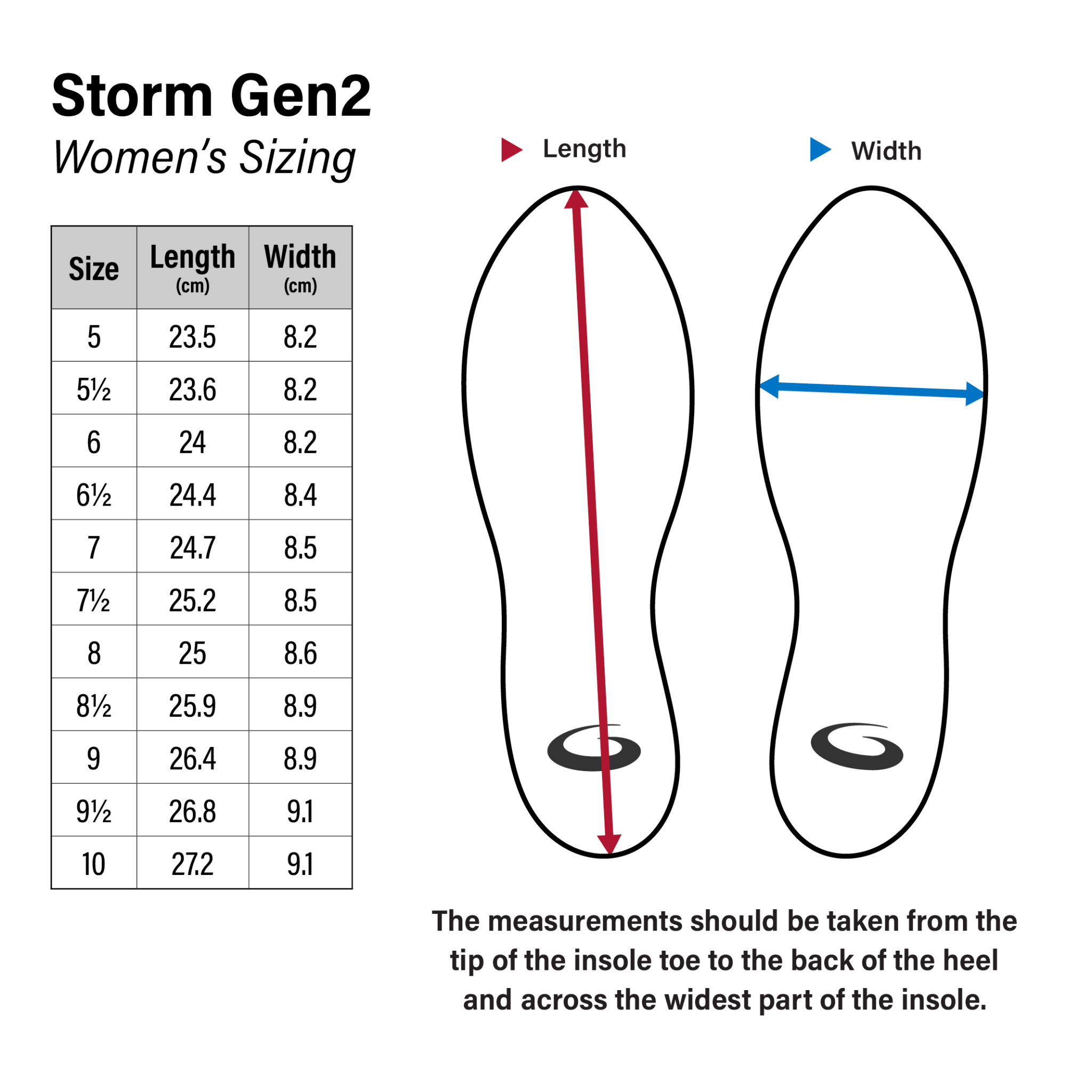 Storm Gen 2 - Women's Left Handed Speed 8 Curling Shoes - Broomfitters