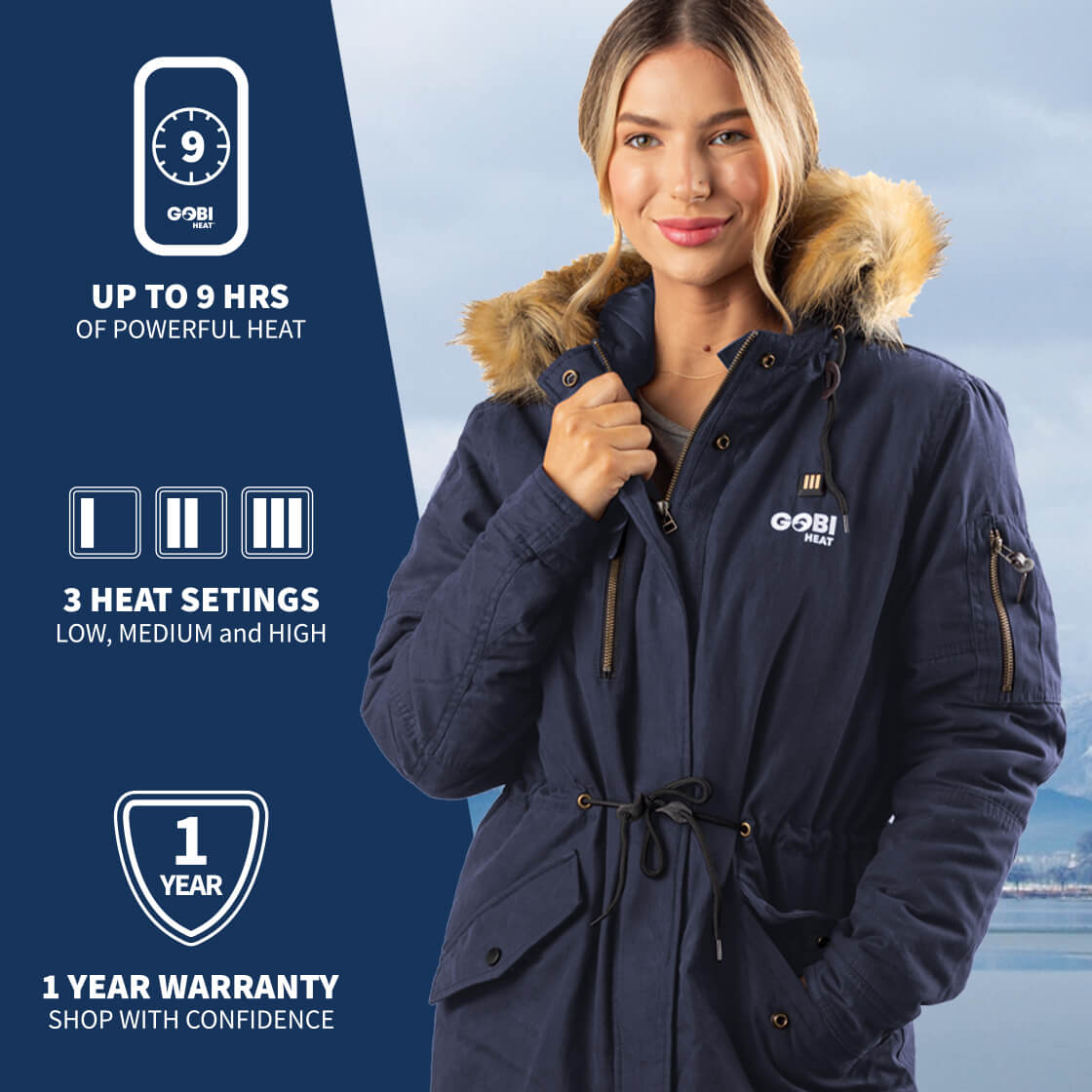 Terra Womens Heated Parka - Broomfitters