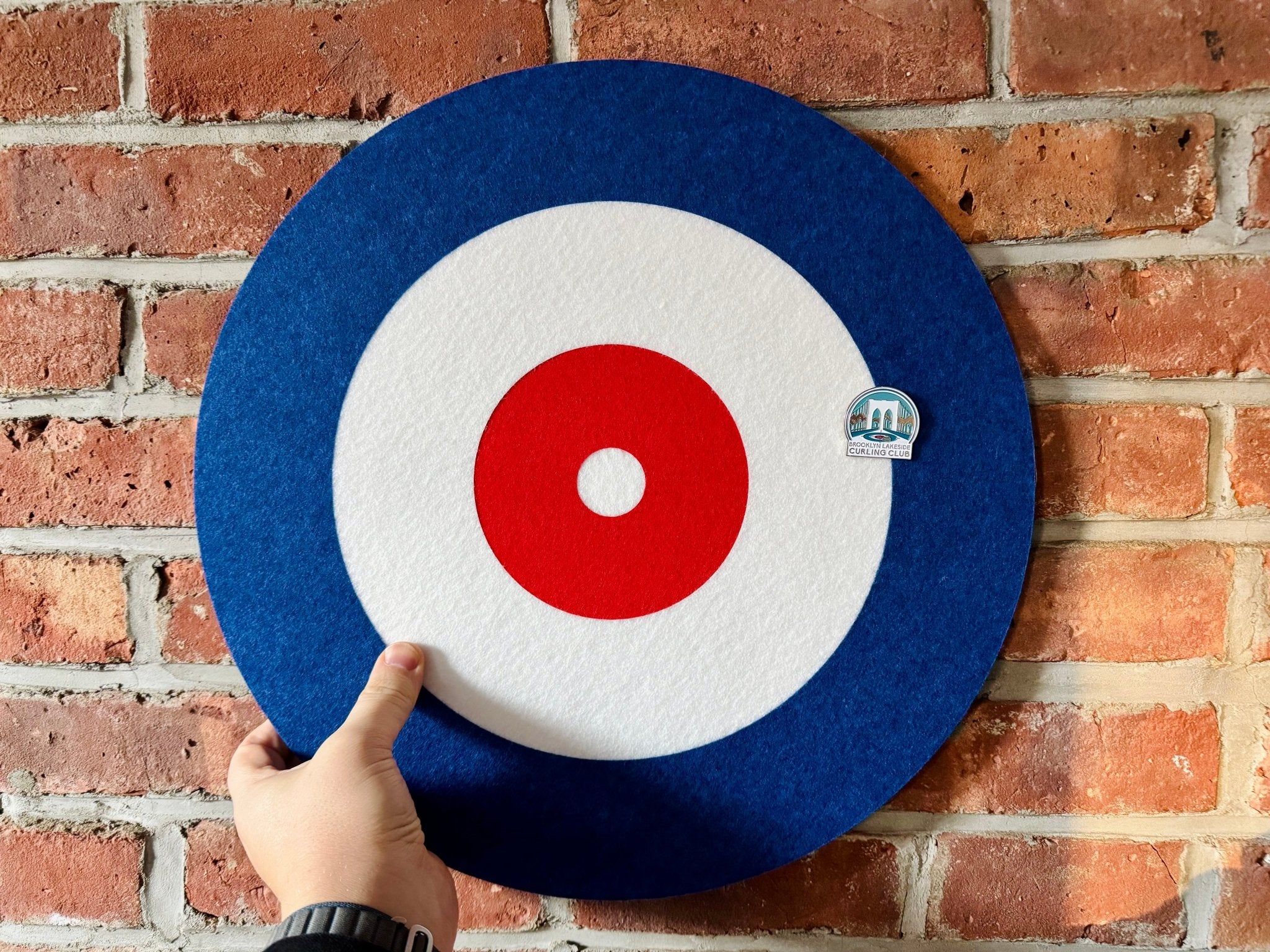 The Pin House – Wall - Mounted Felt Curling Pin Display - Broomfitters