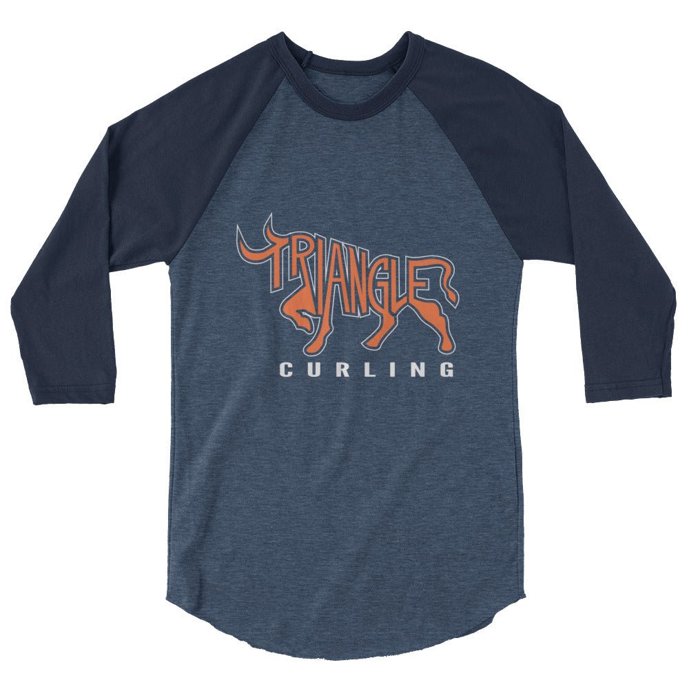 Triangle Curling 3/4 sleeve raglan shirt - Broomfitters