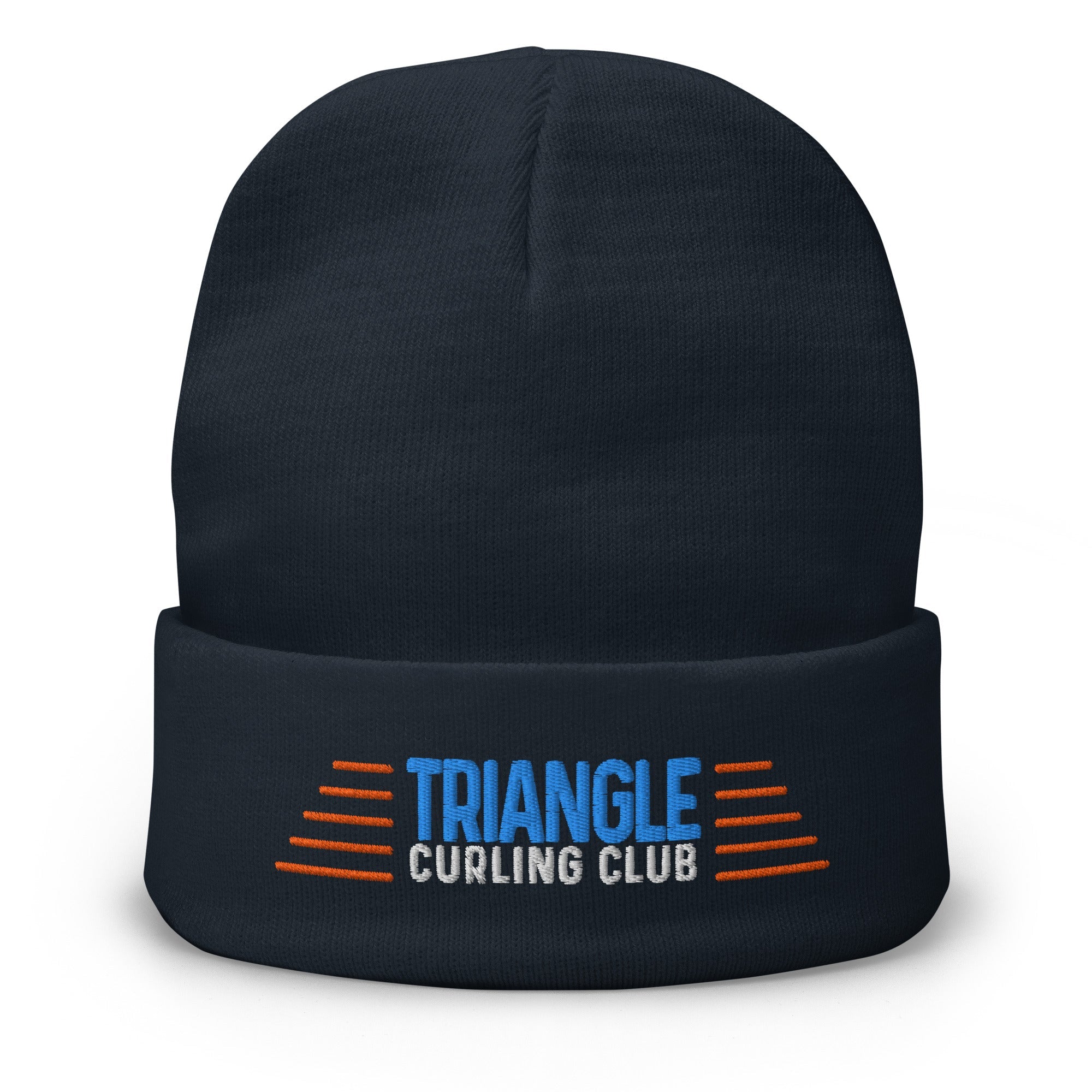 Triangle Curling Embroidered Beanie - Broomfitters