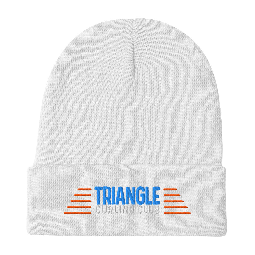 Triangle Curling Embroidered Beanie - Broomfitters