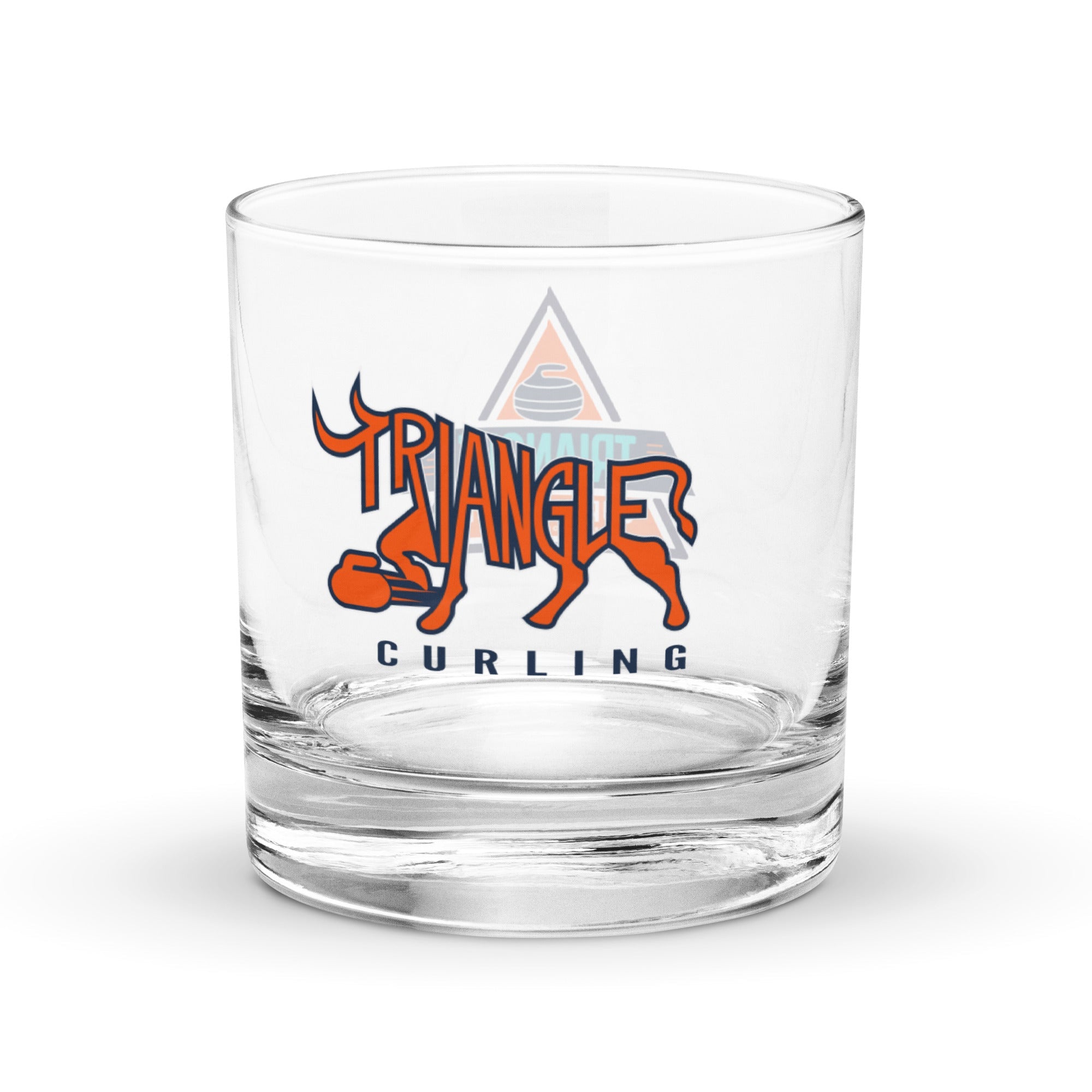Triangle Curling Rocks glass - Broomfitters
