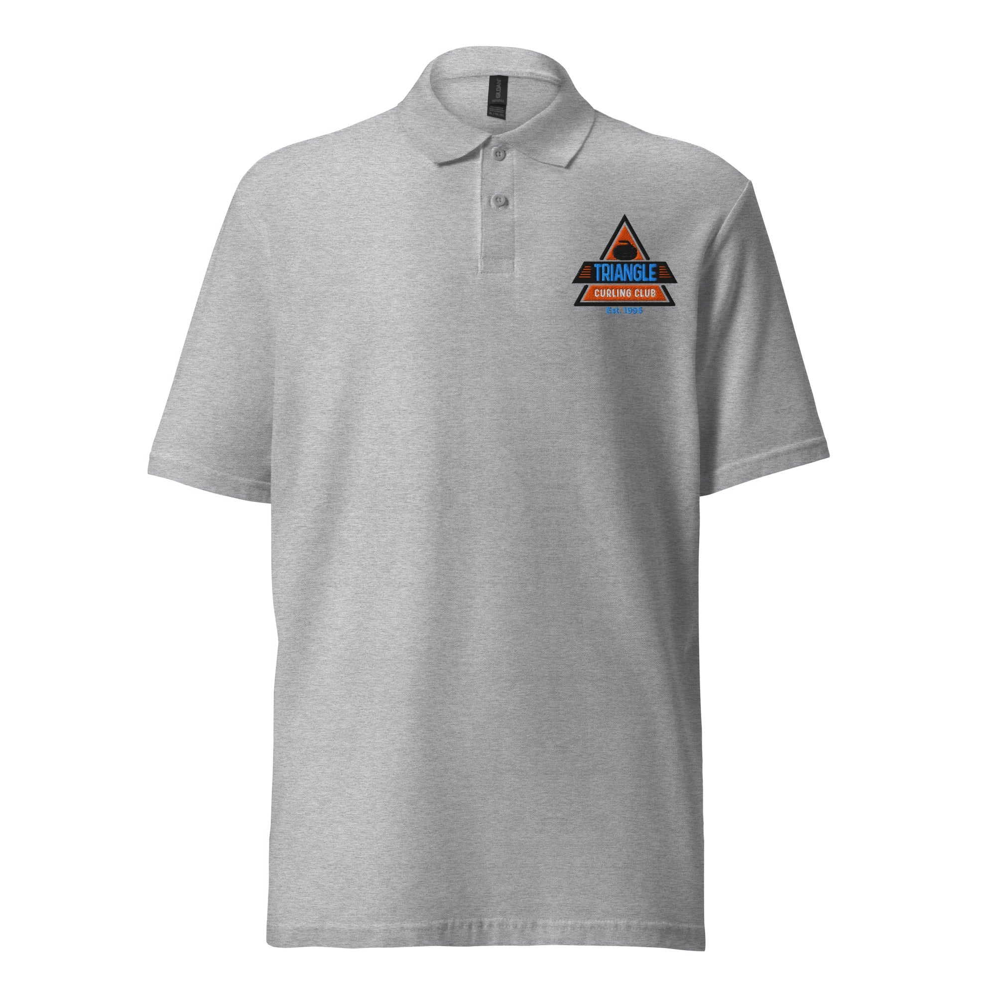 Triangle Curling Unisex pique polo shirt - Broomfitters
