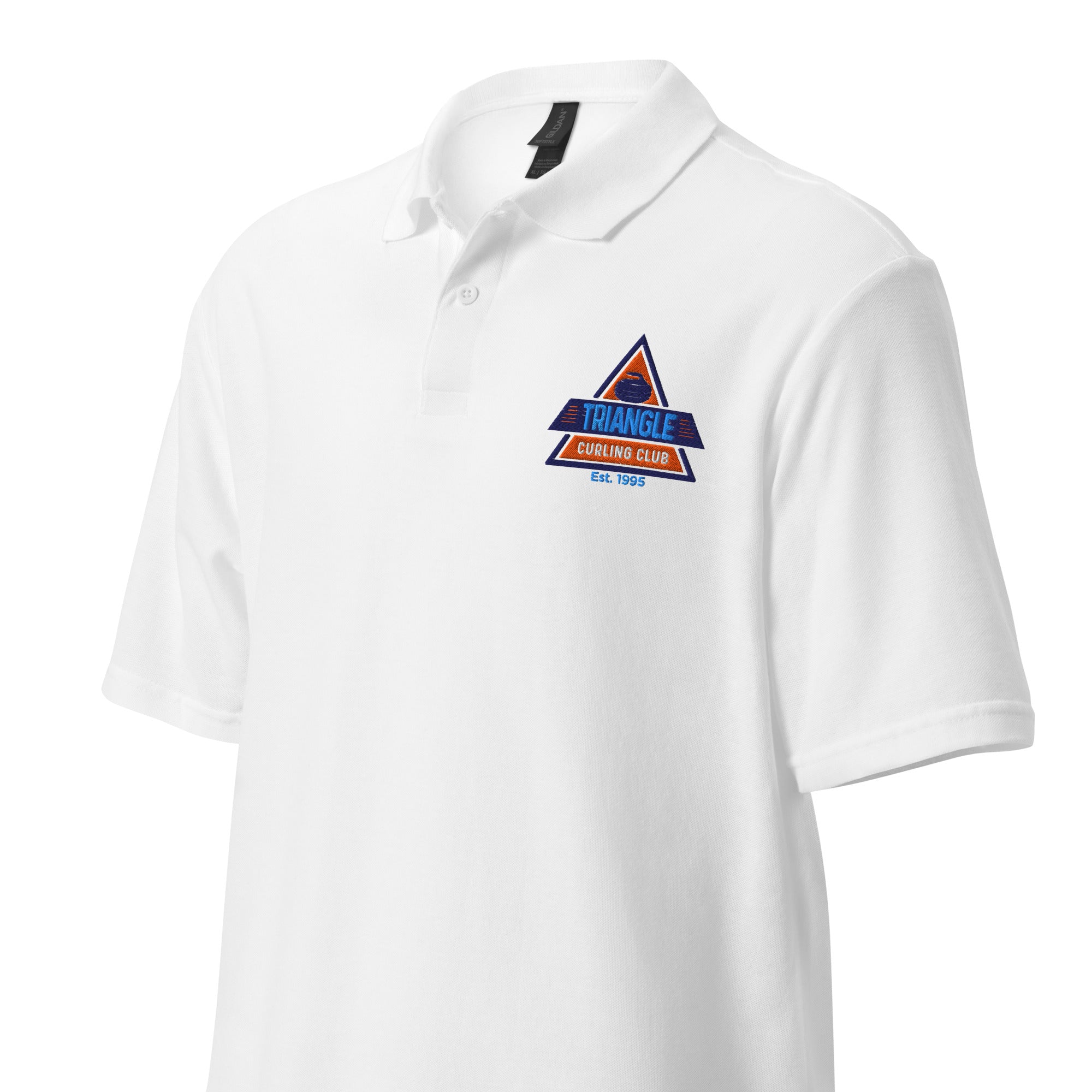 Triangle Curling Unisex pique polo shirt - Broomfitters