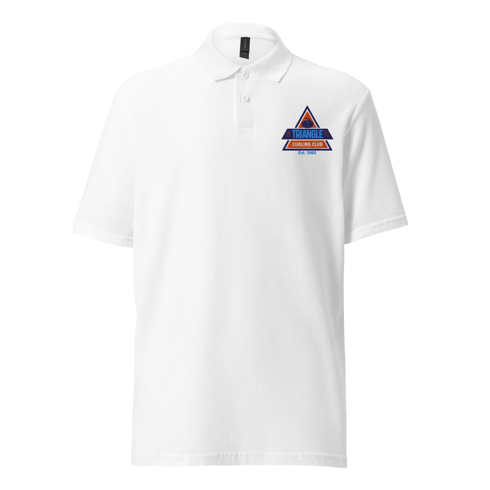 Triangle Curling Unisex pique polo shirt - Broomfitters