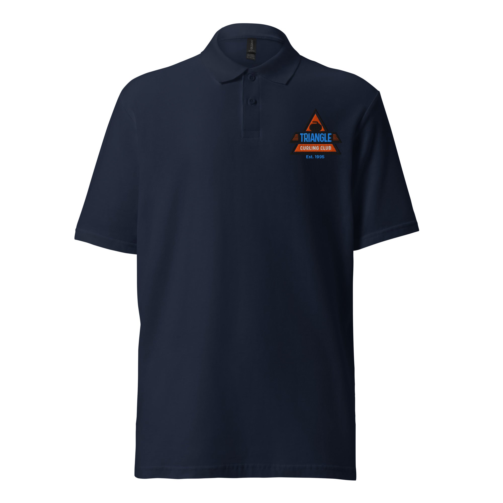 Triangle Curling Unisex pique polo shirt - Broomfitters