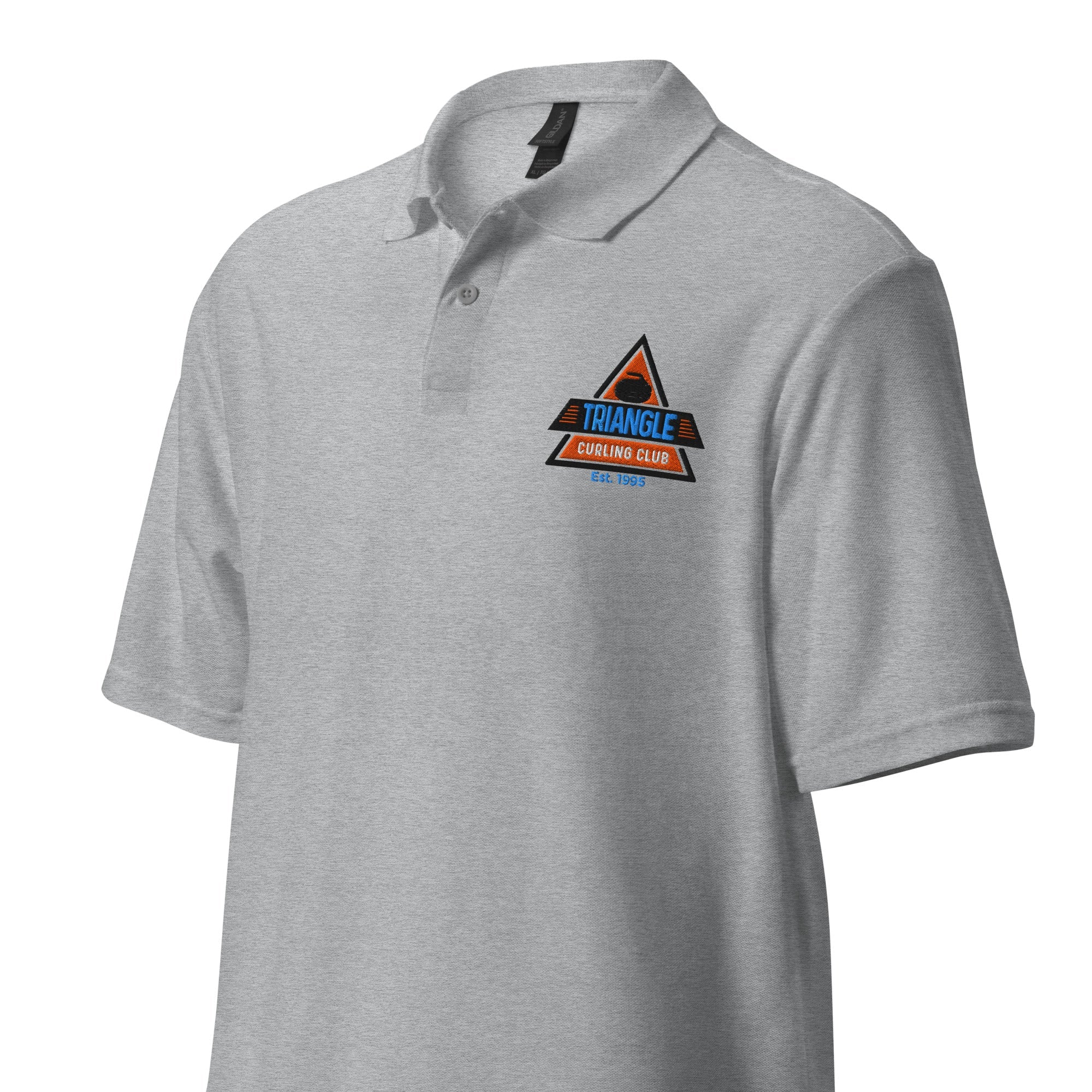 Triangle Curling Unisex pique polo shirt - Broomfitters