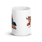 Triangle Curling White glossy mug - Broomfitters