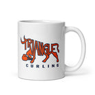 Triangle Curling White glossy mug - Broomfitters