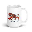 Triangle Curling White glossy mug - Broomfitters