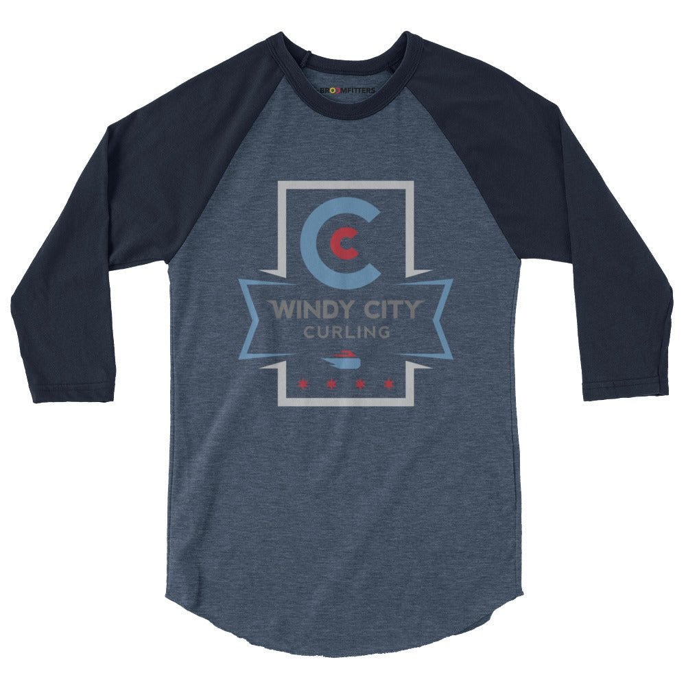 Windy City Curling 3/4 sleeve raglan shirt - Broomfitters