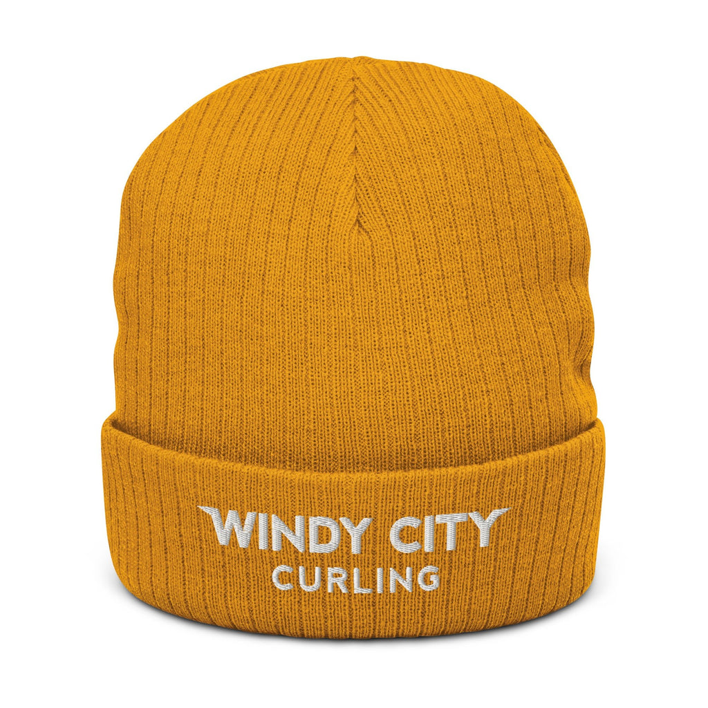 Windy City Curling Ribbed knit beanie - Broomfitters