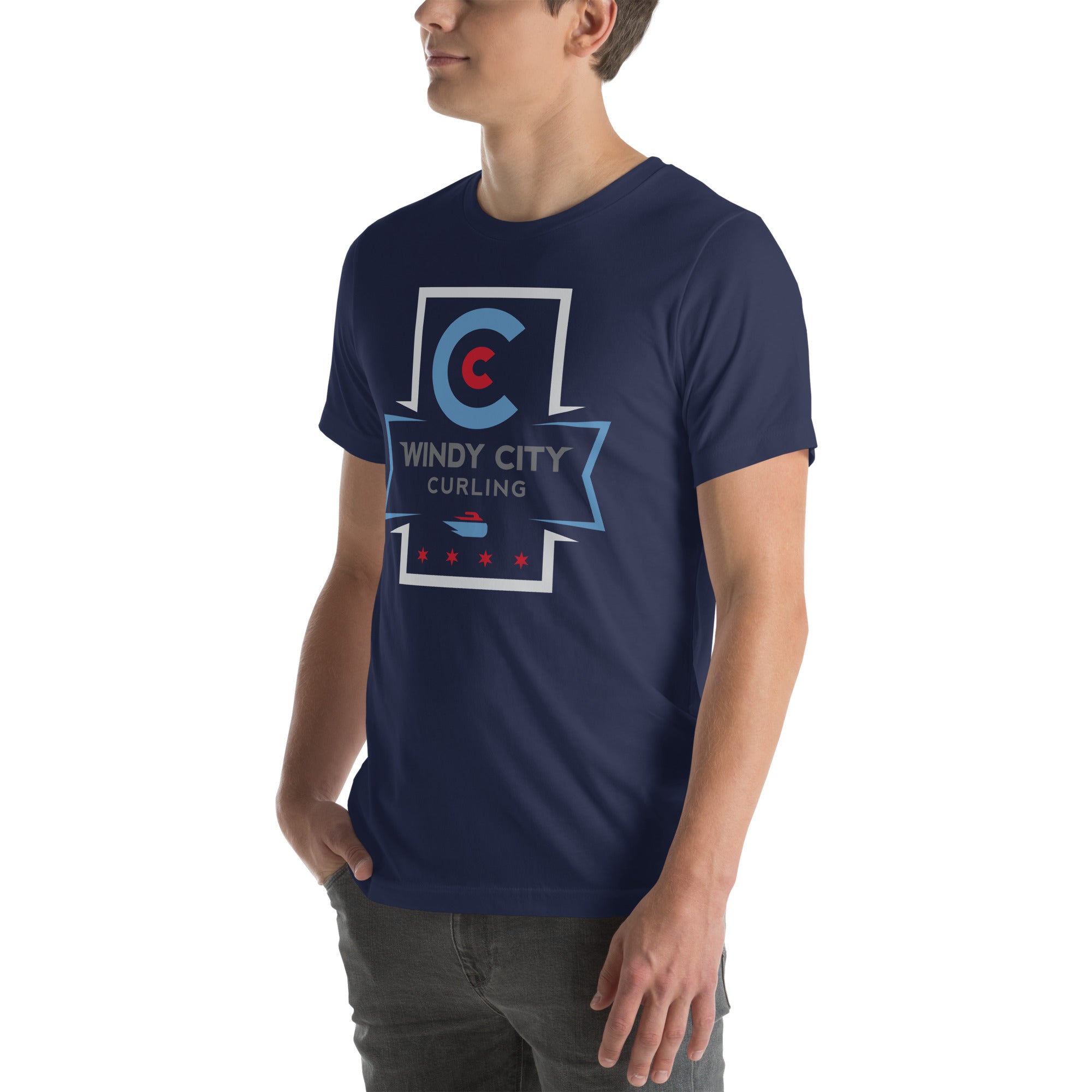 Windy City Curling Sleeve Logo T - shirt - Broomfitters