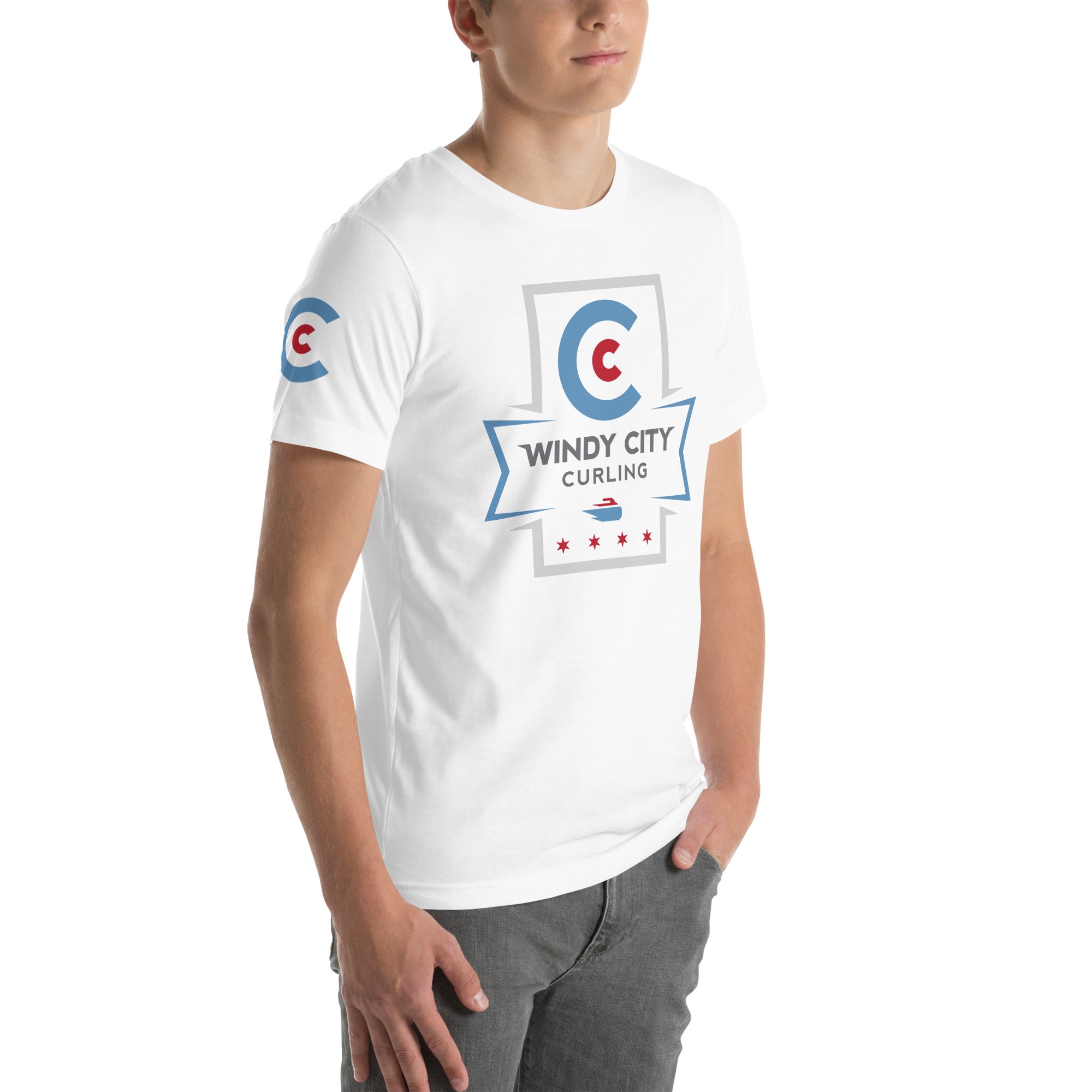 Windy City Curling Sleeve Logo T - shirt - Broomfitters