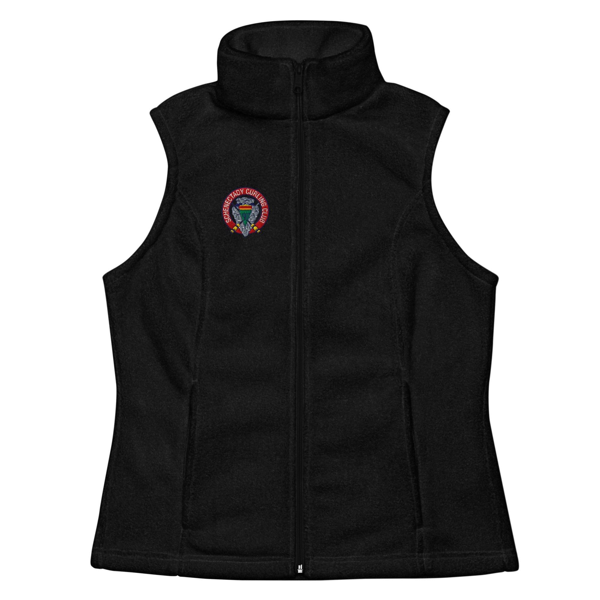 Women’s Columbia® fleece vest - Schenectady Curling Club - Broomfitters