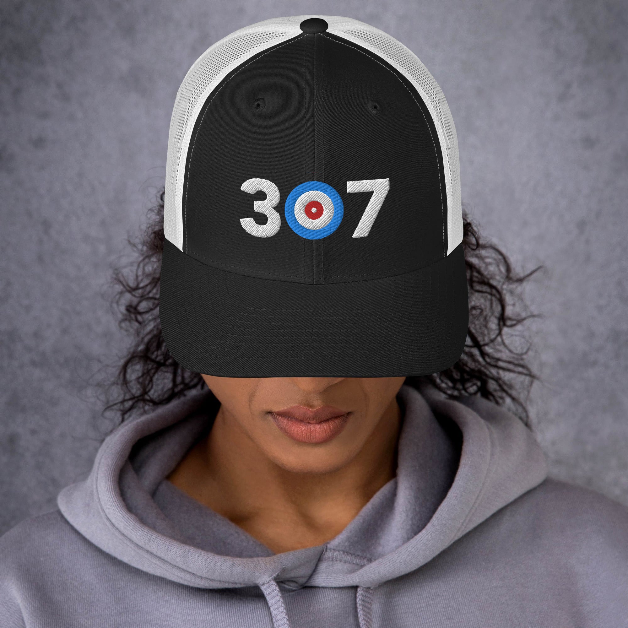 307 Area Code - Wyoming Curling Club Trucker Cap - Broomfitters