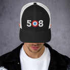 508 Area Code - Massachusetts Curling Club Trucker Cap - Broomfitters