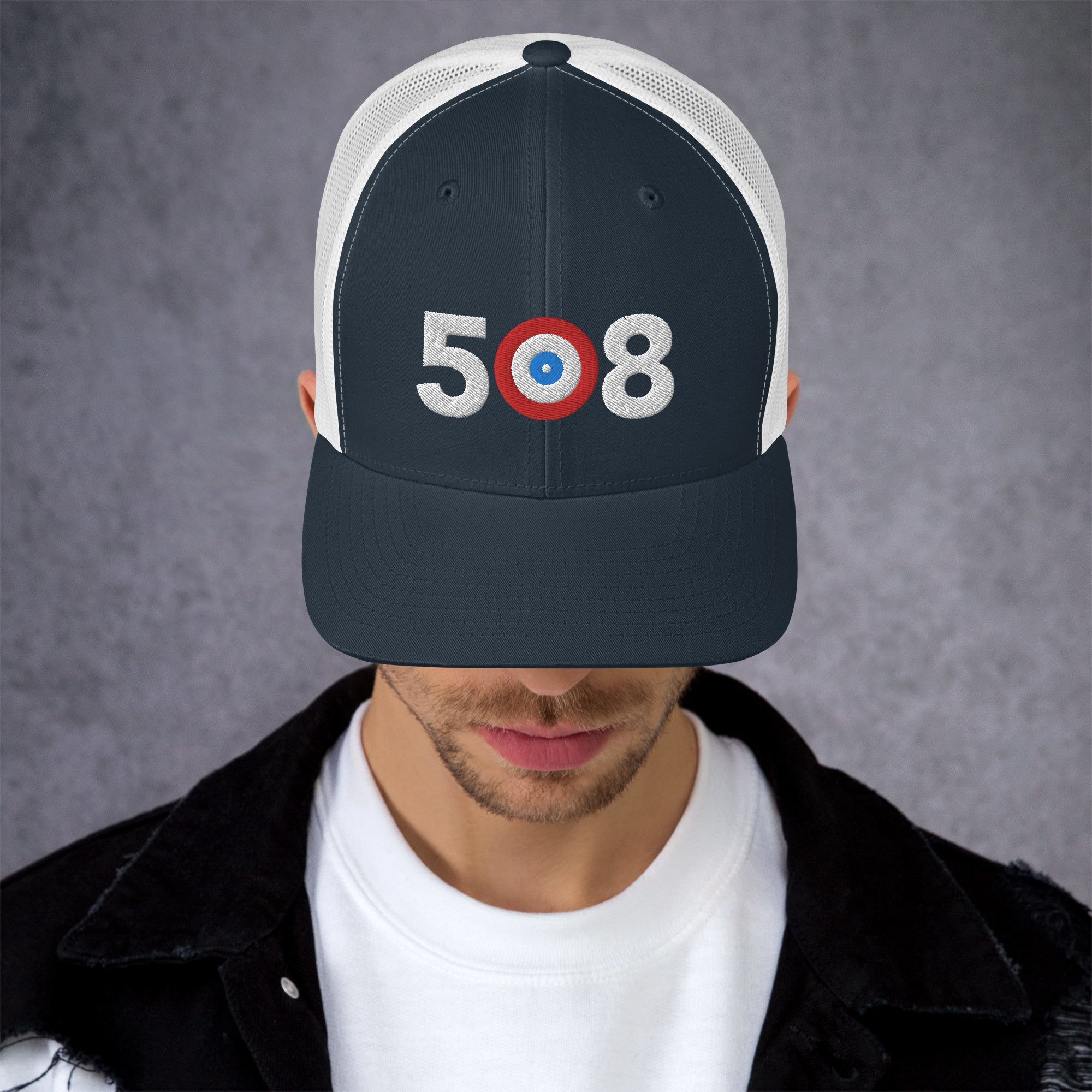 508 Area Code - Massachusetts Curling Club Trucker Cap - Broomfitters