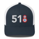 518 Area Code - Albany, New York Trucker Cap - Broomfitters