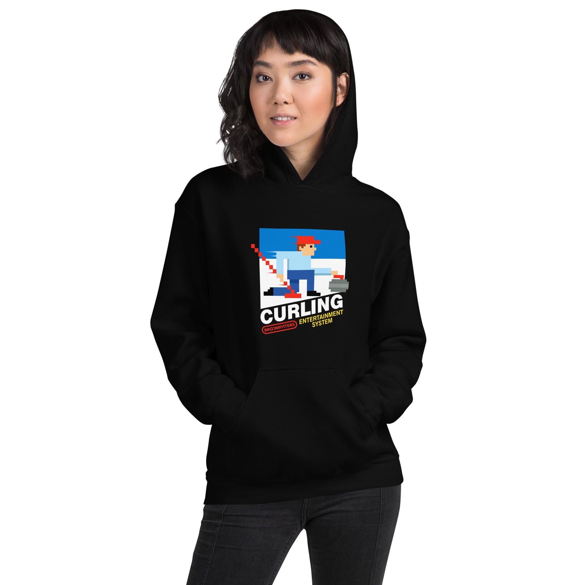 8-Bit Curling Unisex Hoodie - Broomfitters