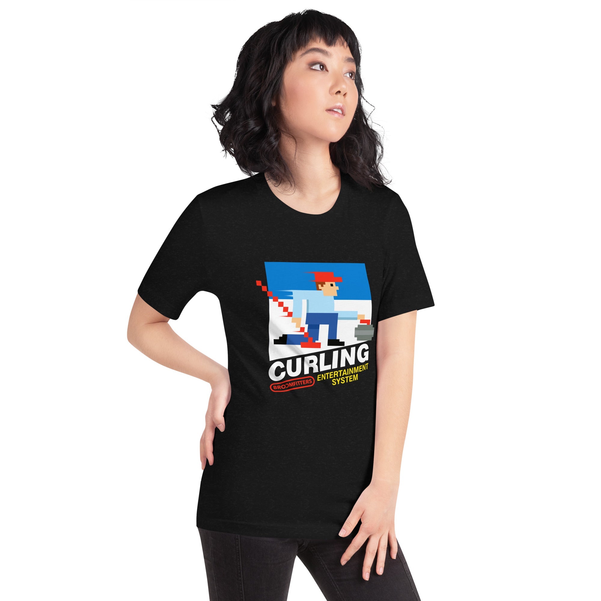 8-Bit Curling Unisex t-shirt - Broomfitters