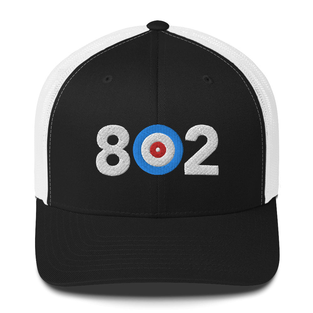 802 Area Code - Vermont Curling Club Trucker Cap - Broomfitters