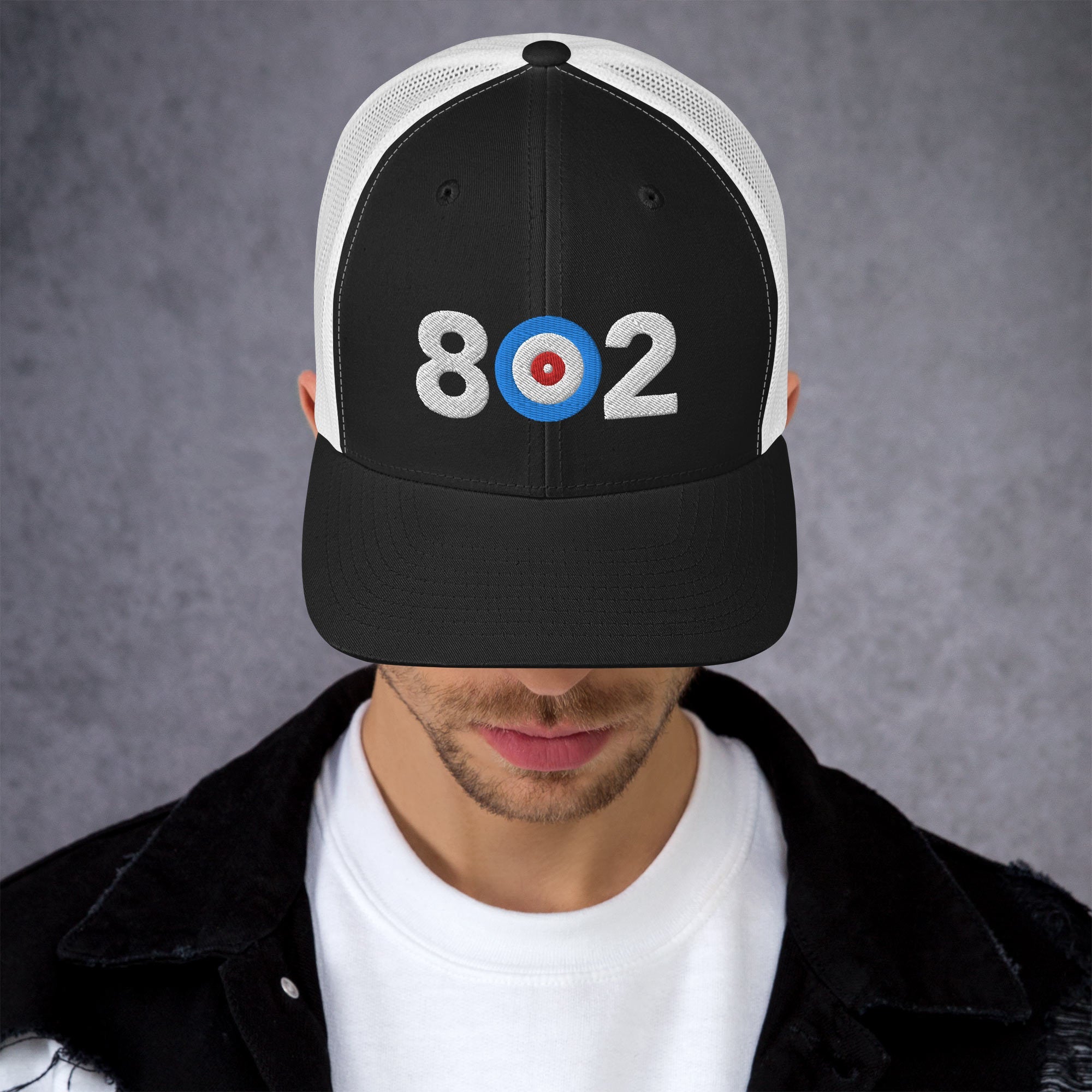 802 Area Code - Vermont Curling Club Trucker Cap - Broomfitters